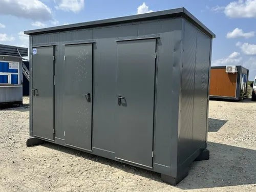 Contenedor Sanitario Modular con 3 Cabinas Independientes