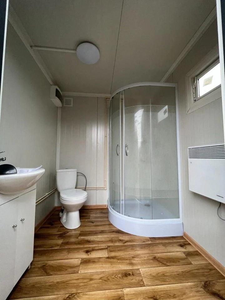 Contenedor Sanitario Modular Equipado con Ducha y WC