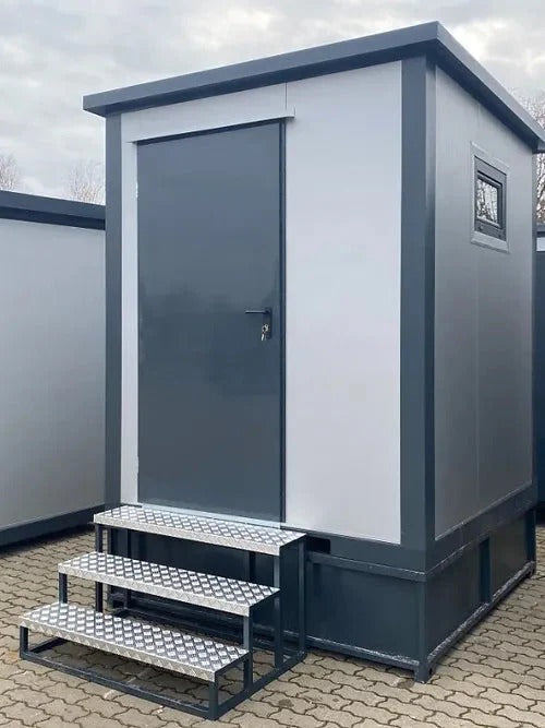 Contenedor Sanitario Modular con Doble Cabina WC y Lavamanos