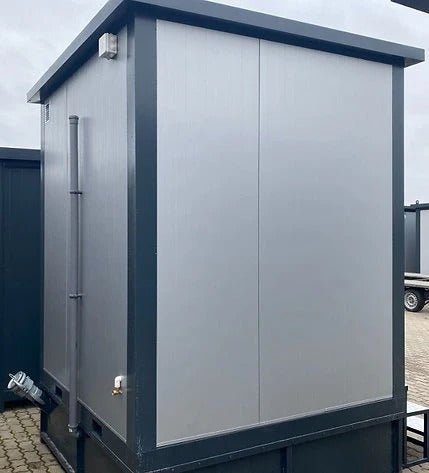 Contenedor Sanitario Modular con Doble Cabina WC y Lavamanos