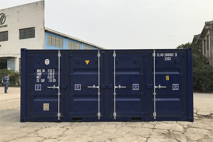 Contenedor de carga marítima de 20 pies con 4 puertas laterales de acceso
