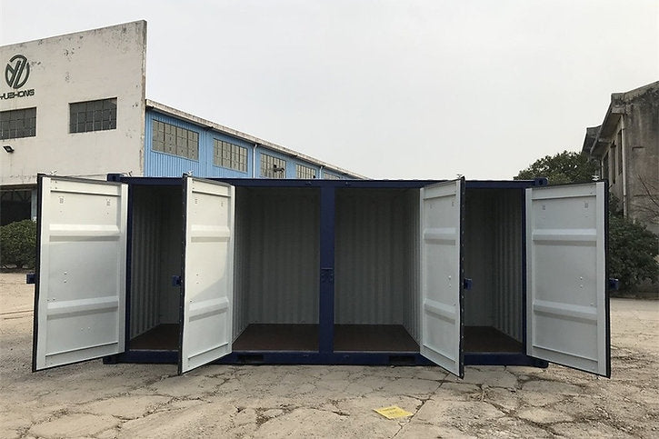 Contenedor de carga marítima de 20 pies con 4 puertas laterales de acceso